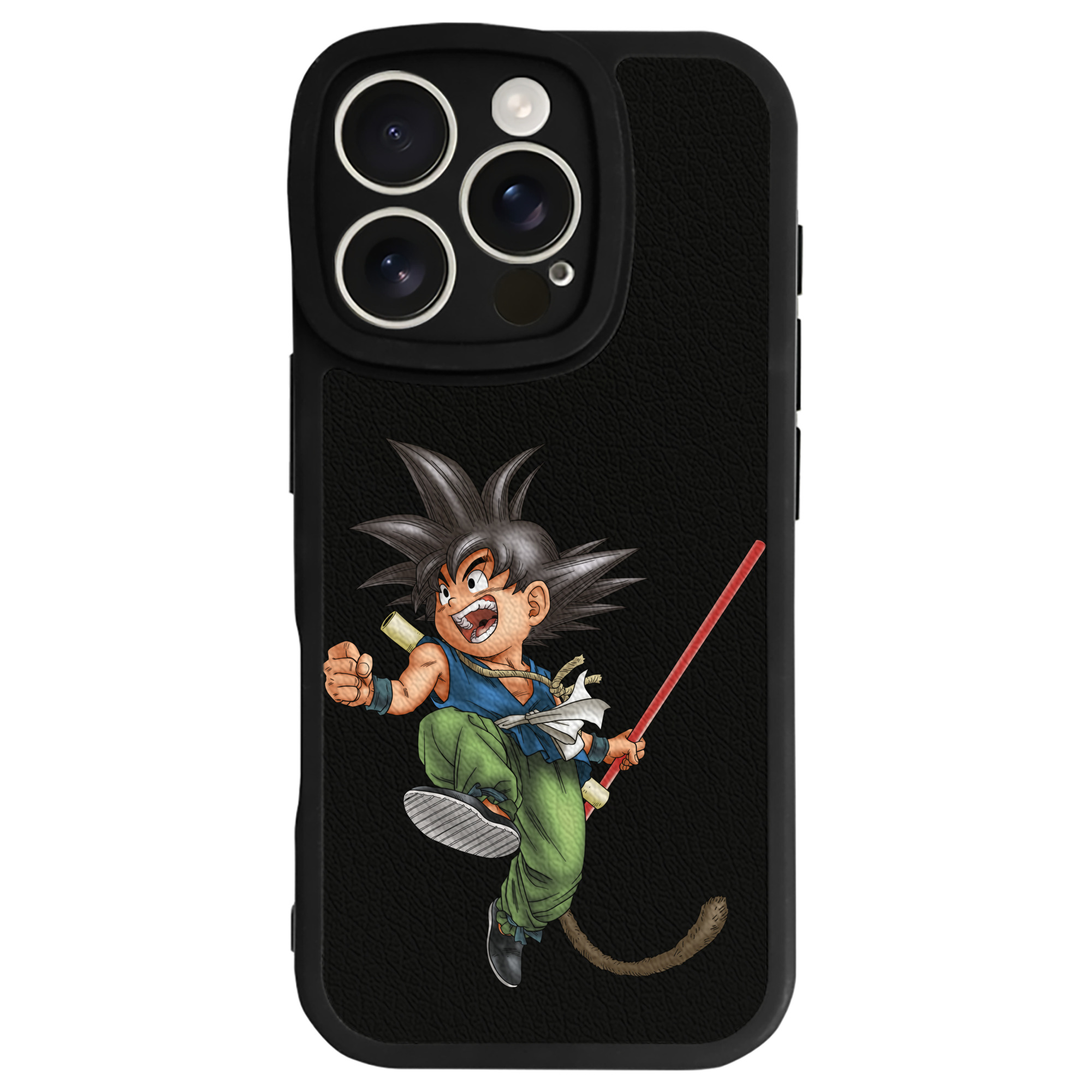 （画像用） ドラゴンボール 孫悟空（そん ごくう）Son Goku カカロット DRAGON BALL Kakarotto 【iPhone 16シリーズ対応】シリコンスマホケース（レザー調） 材質：シリコン